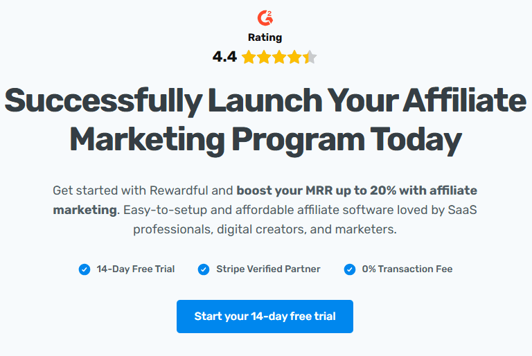 Rewardful sign up